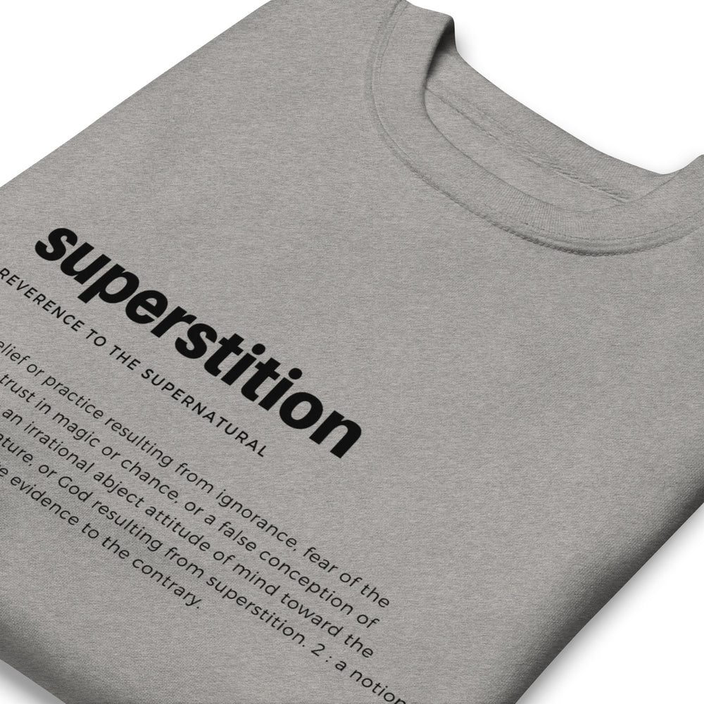 
                  
                    Superstition Grey Sweatshirt | Luxurious Comfort and Stylish Design
                  
                