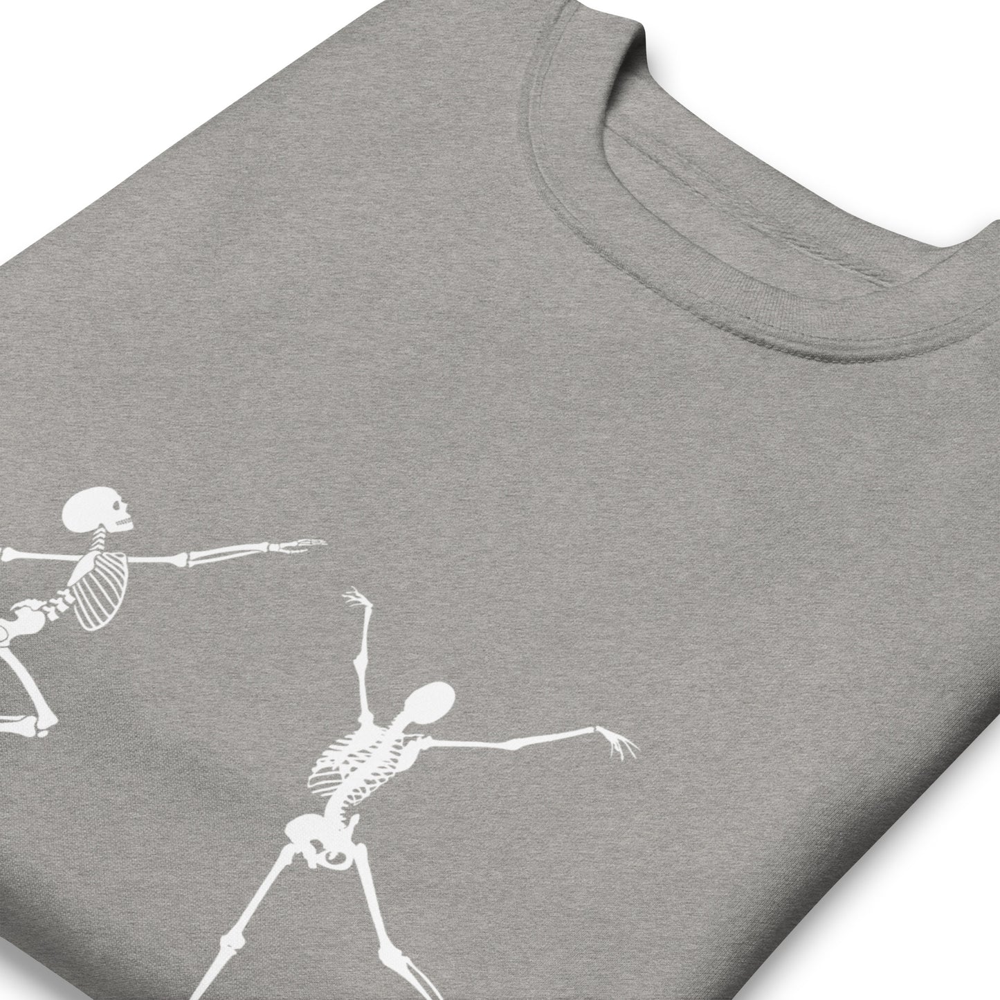 
                  
                    Grey Unisex Premium Sweatshirt | Dancing Skeletons Print
                  
                