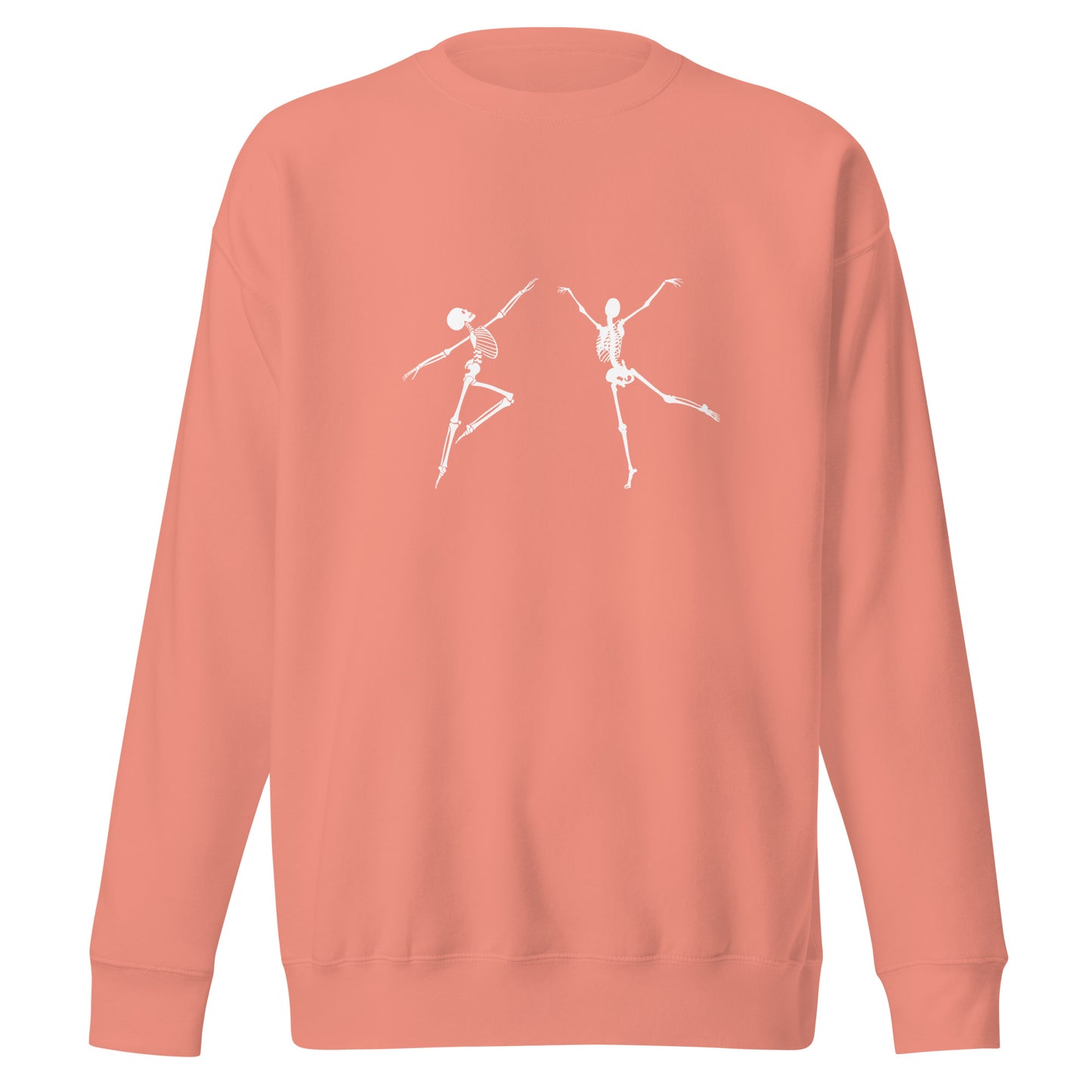 
                  
                    Orange Unisex Premium Sweatshirt | Sweatshirt with Skeletons Print
                  
                