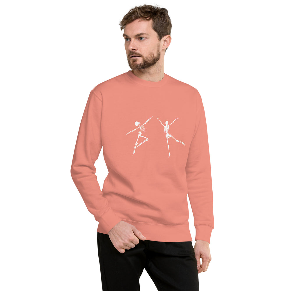 
                  
                    Orange Unisex Premium Sweatshirt | Sweatshirt with Skeletons Print
                  
                