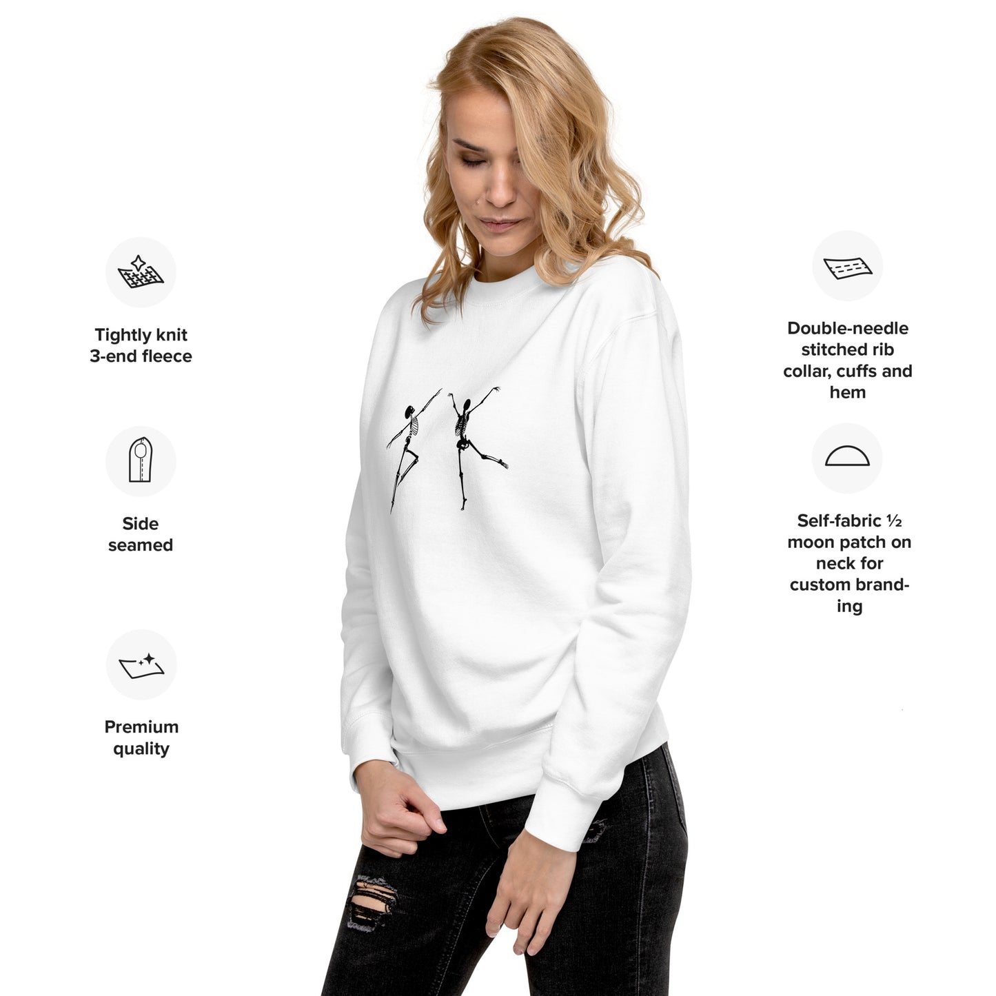 
                  
                    Skeleton White Unisex Premium Sweatshirt
                  
                