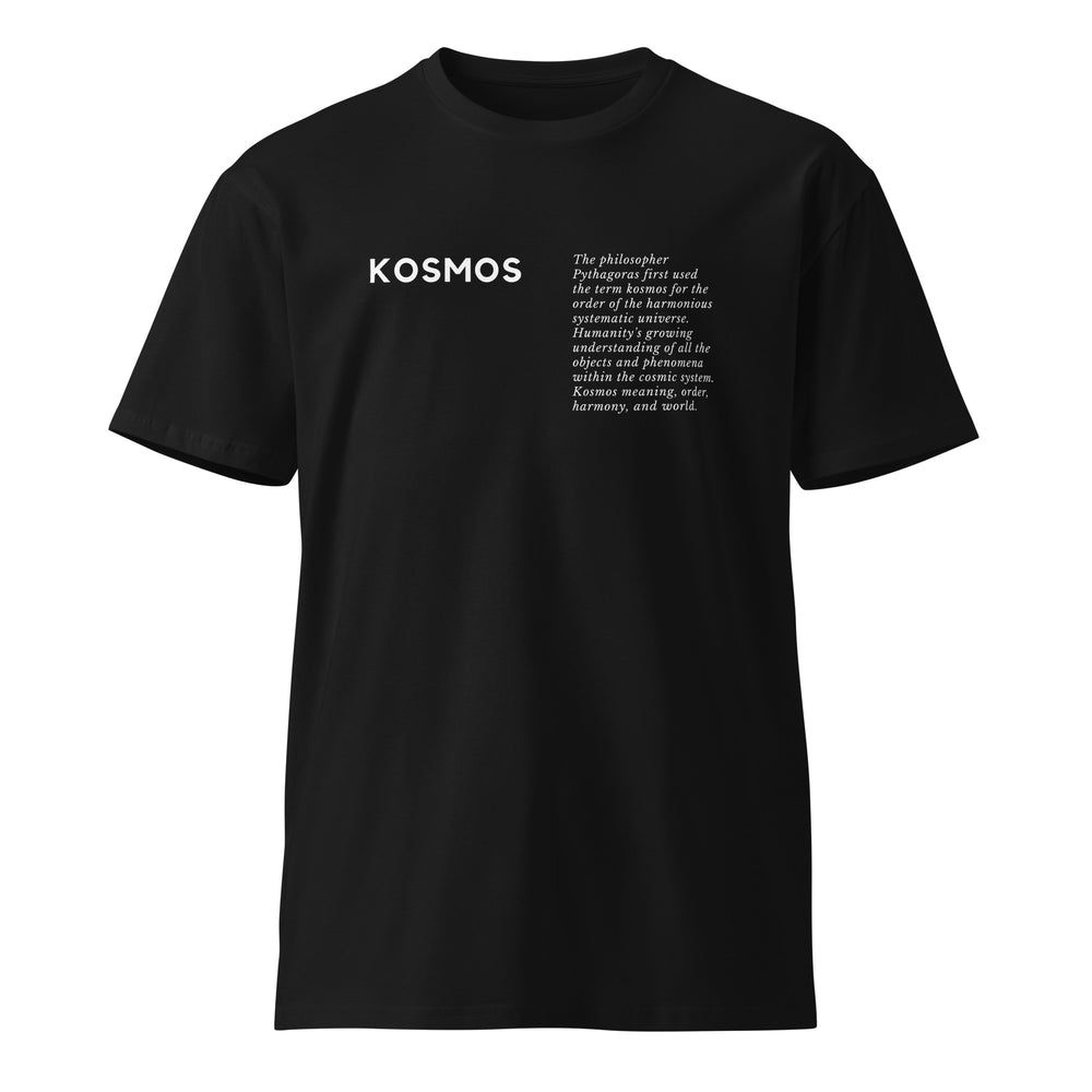 Black Unisex KOSMOS T-Shirt | Sleek and Comfortable for Everyday Style