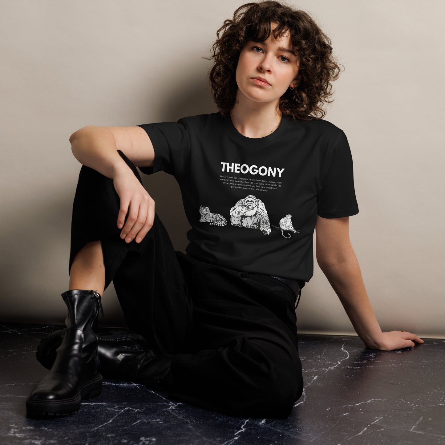 
                  
                    Black Unisex premium t-shirt | Jungle Animals Print
                  
                