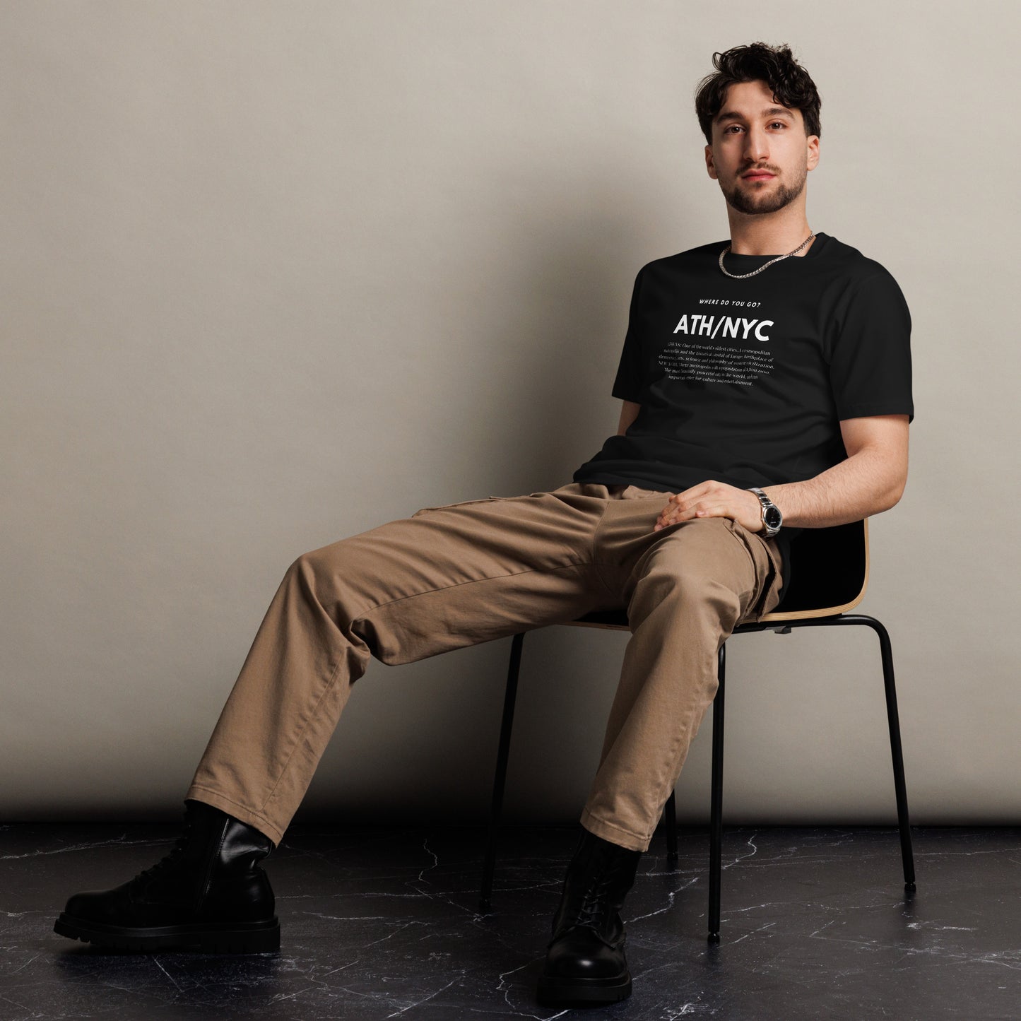 
                  
                    Unisex premium t-shirt | Athens/New York Print
                  
                