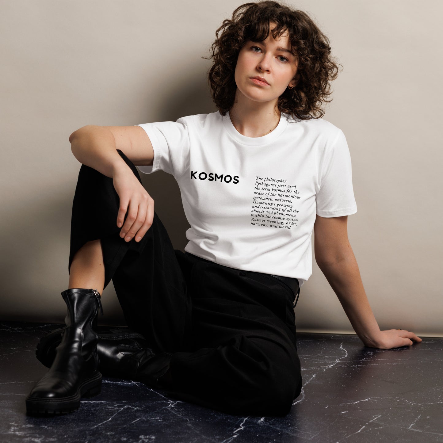 
                  
                    White Unisex premium t-shirt | Sophisticated Text Print
                  
                