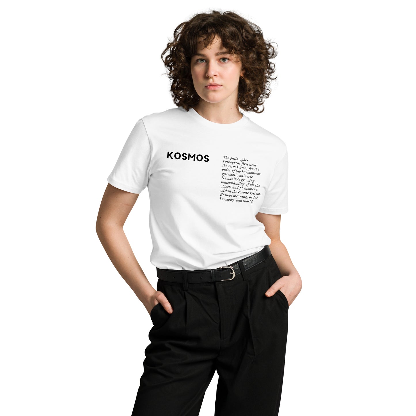 
                  
                    White Unisex premium t-shirt | Sophisticated Text Print
                  
                