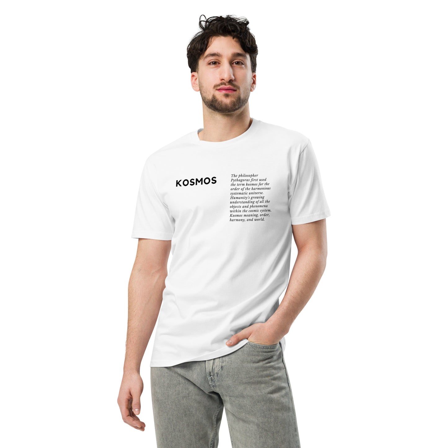 
                  
                    White Unisex premium t-shirt | Sophisticated Text Print
                  
                