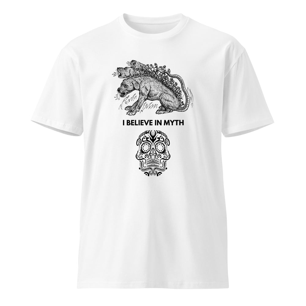 
                  
                    Mythology-Inspired Unisex Premium T-Shirt | Creature & Skull Print
                  
                