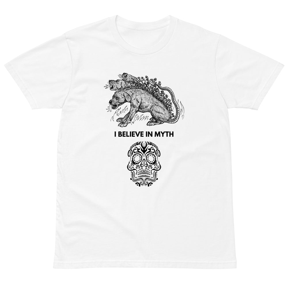 
                  
                    Mythology-Inspired Unisex Premium T-Shirt | Creature & Skull Print
                  
                