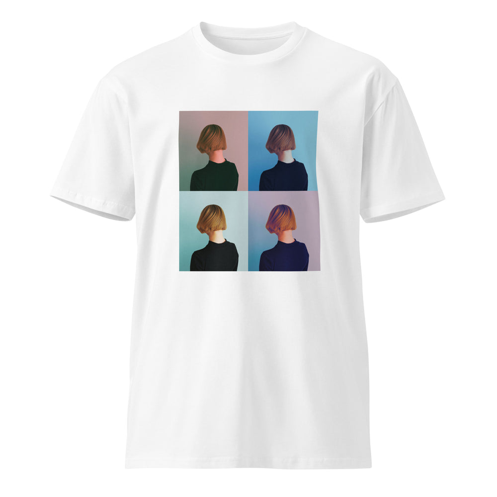 White Unisex T-shirt | Vibrant HEADS Print