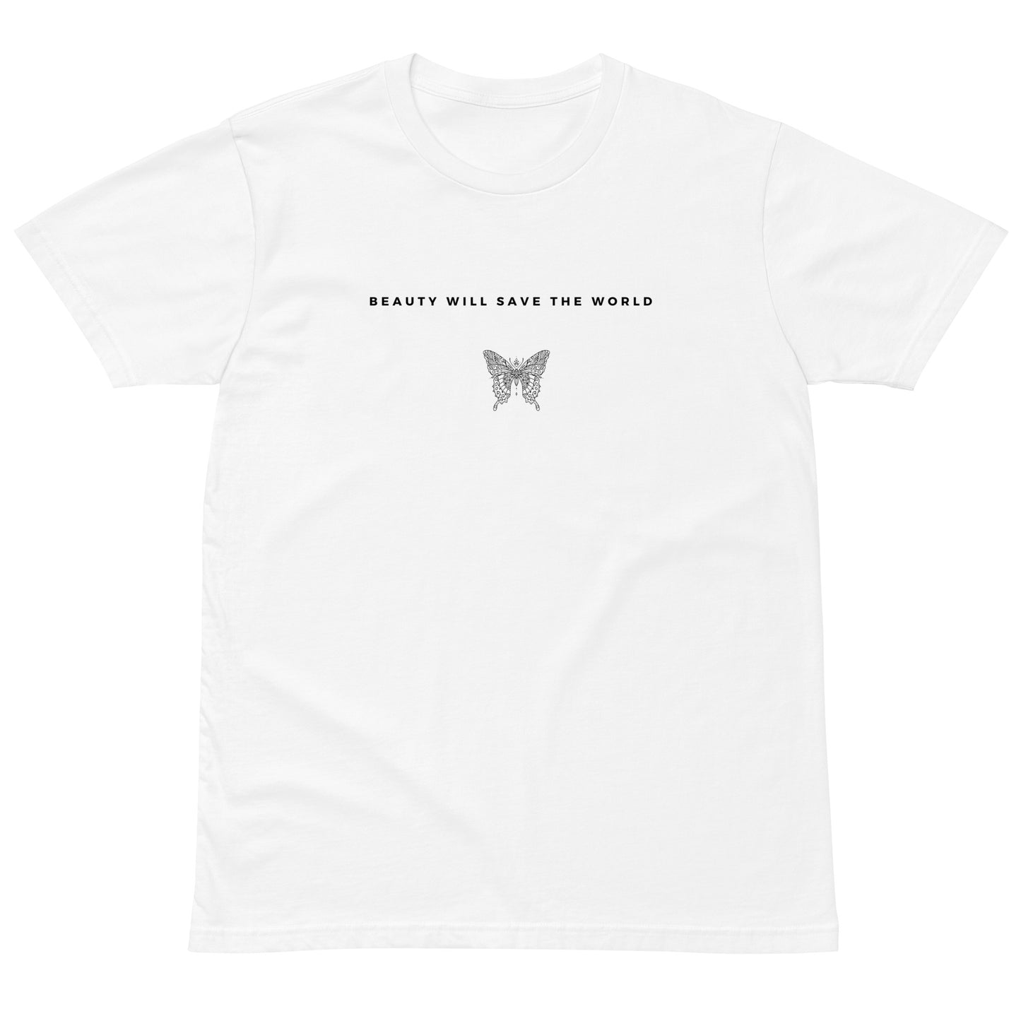 
                  
                    White Unisex premium t-shirt | Butterfly Print
                  
                