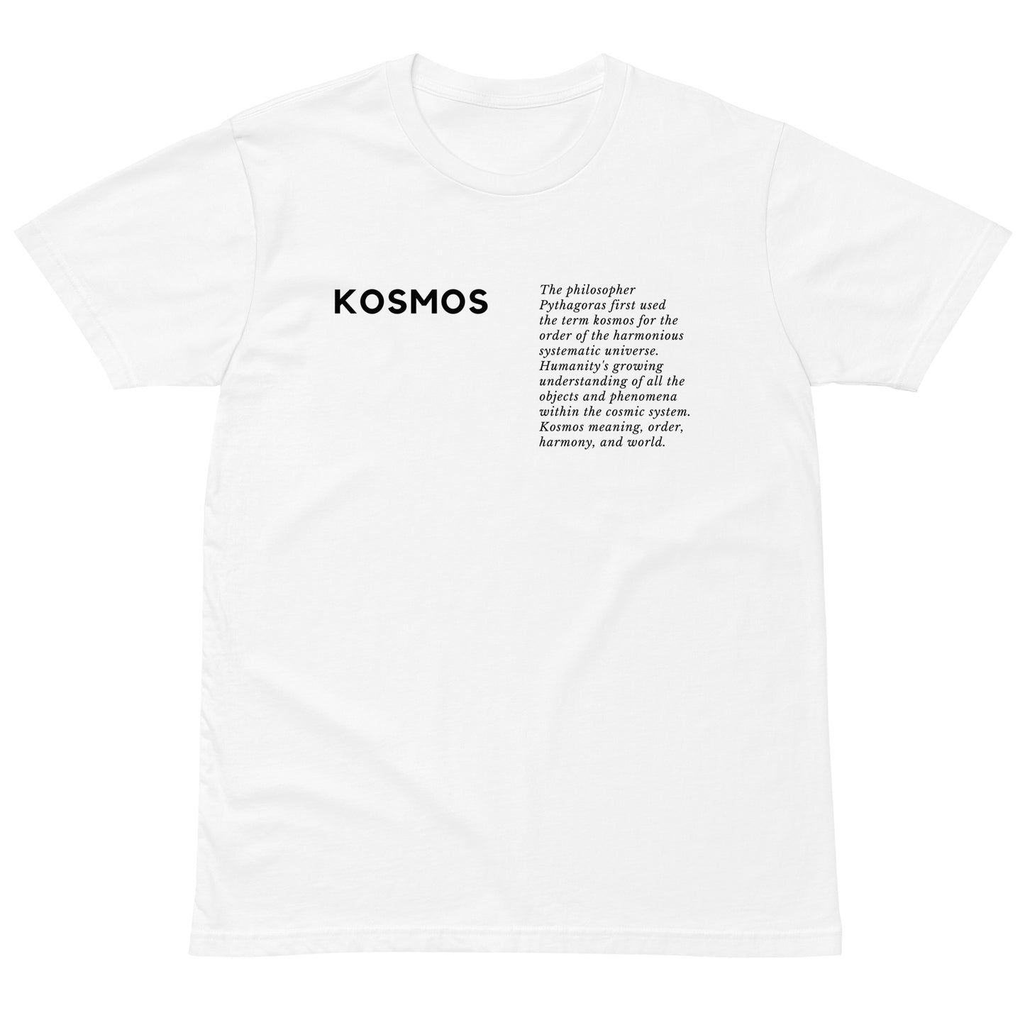 
                  
                    Kosmos White Premium T-shirt | Comfort Meets Cosmic Style
                  
                