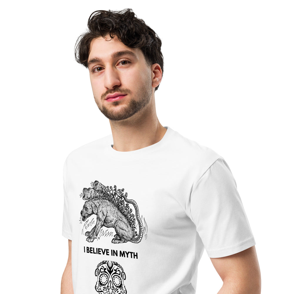 
                  
                    Mythology-Inspired Unisex Premium T-Shirt | Creature & Skull Print
                  
                