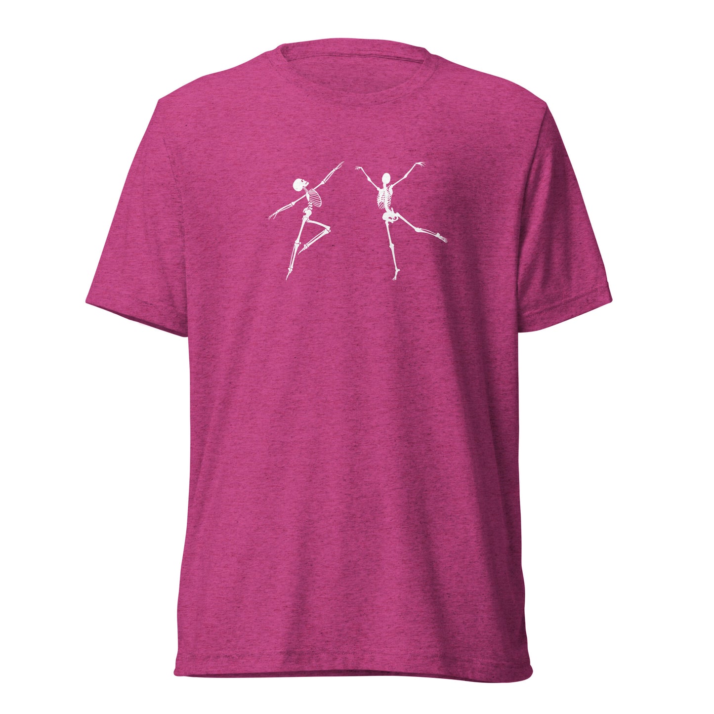 
                  
                    Vibrant Pink Short sleeve t-shirt | Dancing Skeletons Print
                  
                