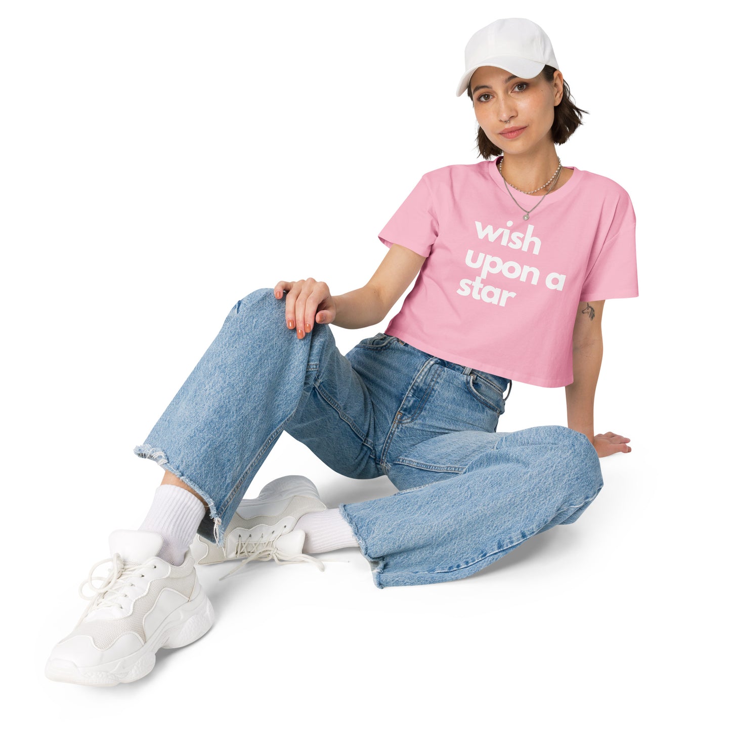 
                  
                    Pink Women’s crop top | Inspiring Print For Believers
                  
                