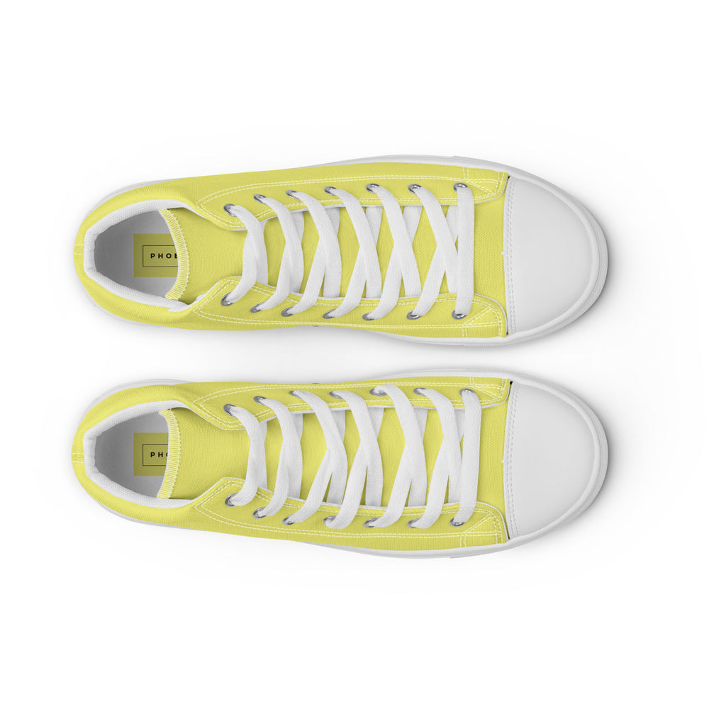 
                  
                    Vibrant Yellow Women’s high top canvas shoes | Fun & Stylish
                  
                