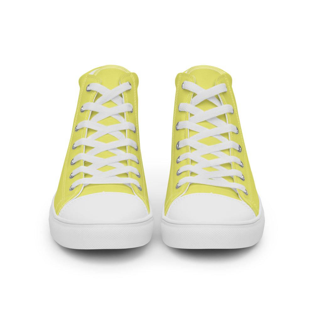 
                  
                    Vibrant Yellow Women’s high top canvas shoes | Fun & Stylish
                  
                