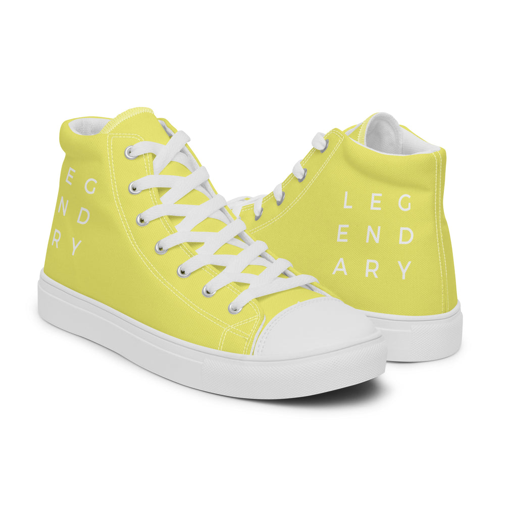 
                  
                    Vibrant Yellow Women’s high top canvas shoes | Fun & Stylish
                  
                