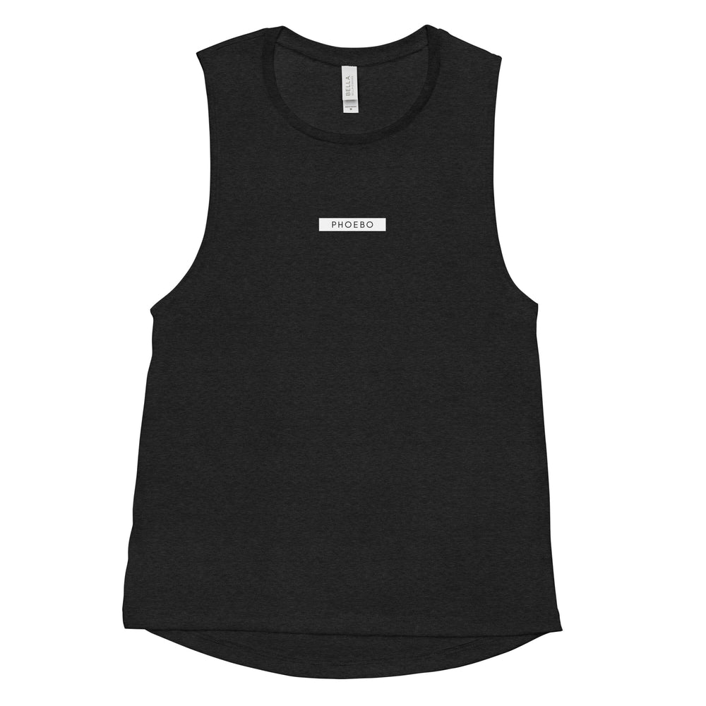 
                  
                    Ladies’ Black Muscle Tank
                  
                