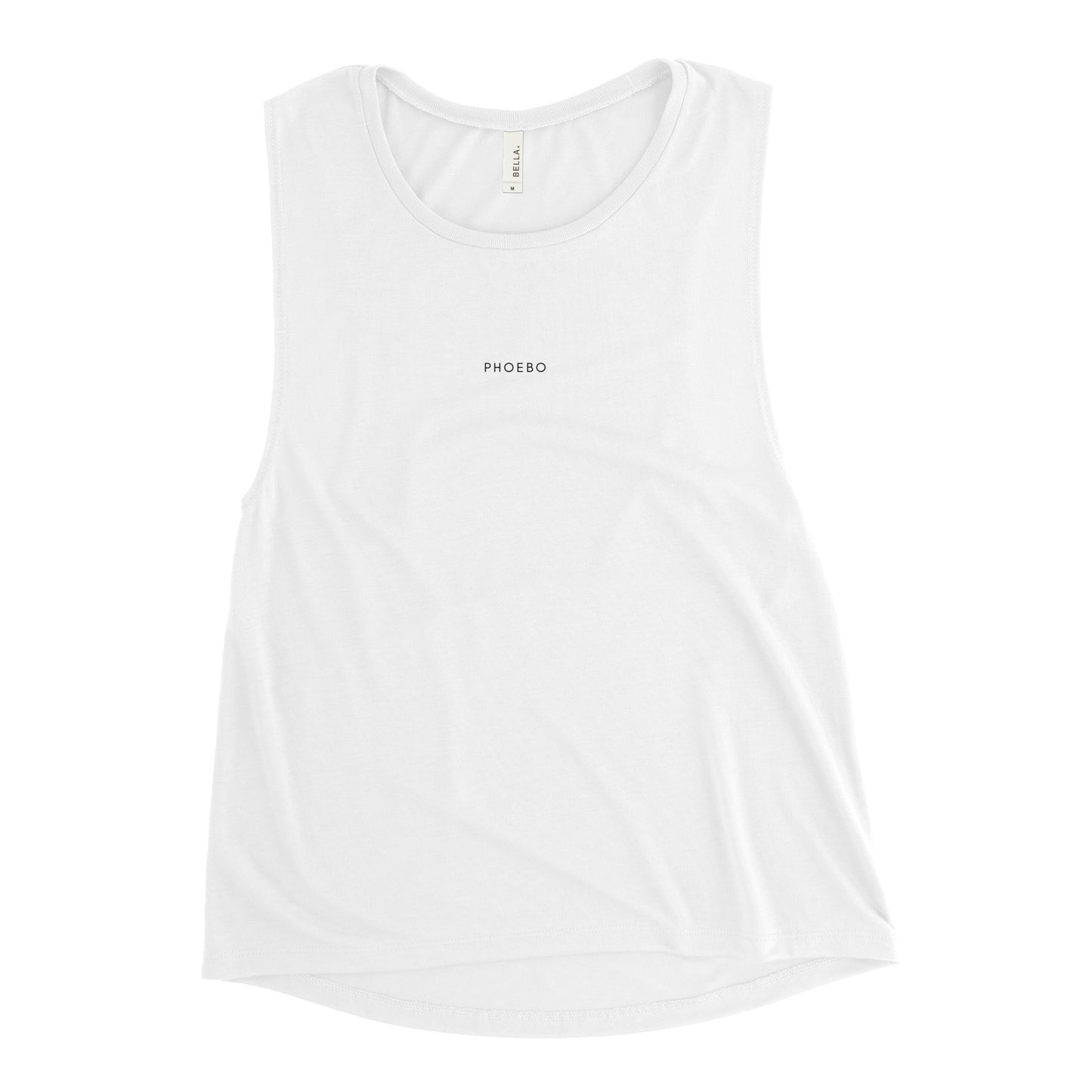 
                  
                    Ladies’ White Muscle Tank
                  
                