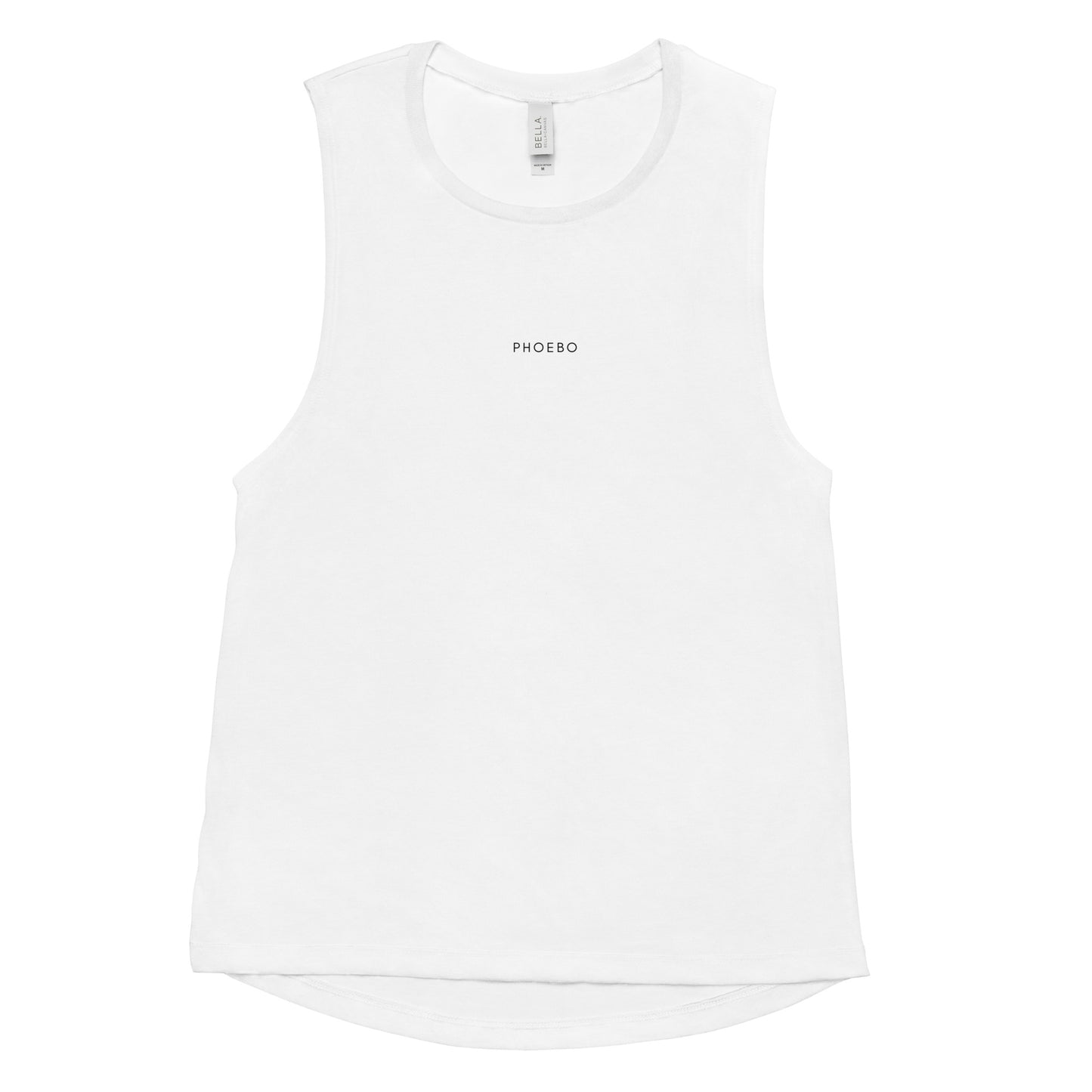 
                  
                    Ladies’ White Muscle Tank
                  
                