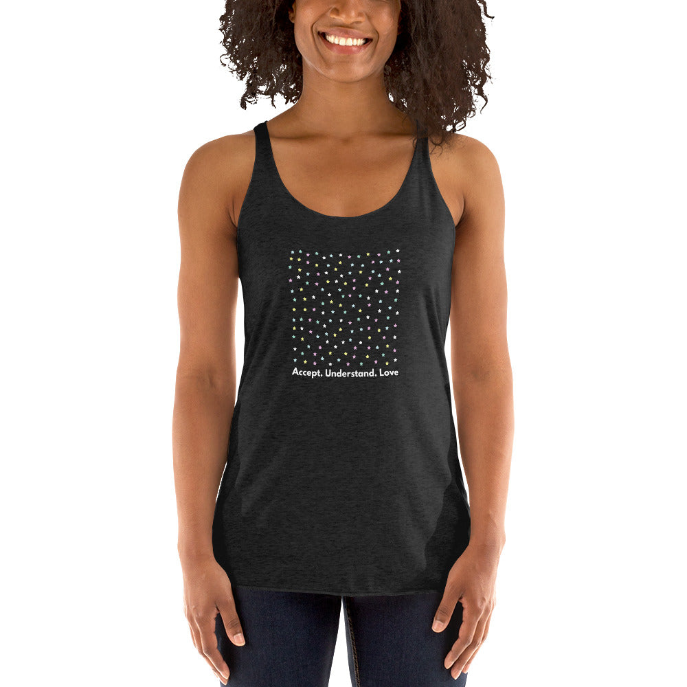 
                  
                    Colorful Stars Women's Racerback Tank | Fun and Vibrant Essential
                  
                