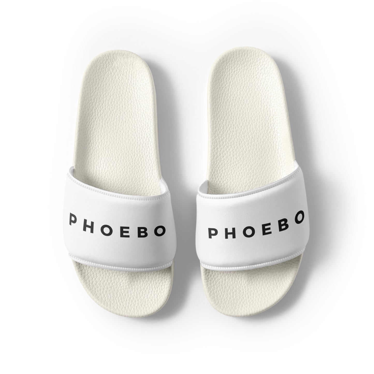 
                  
                    Phoebo White Women's slides | Black Print
                  
                