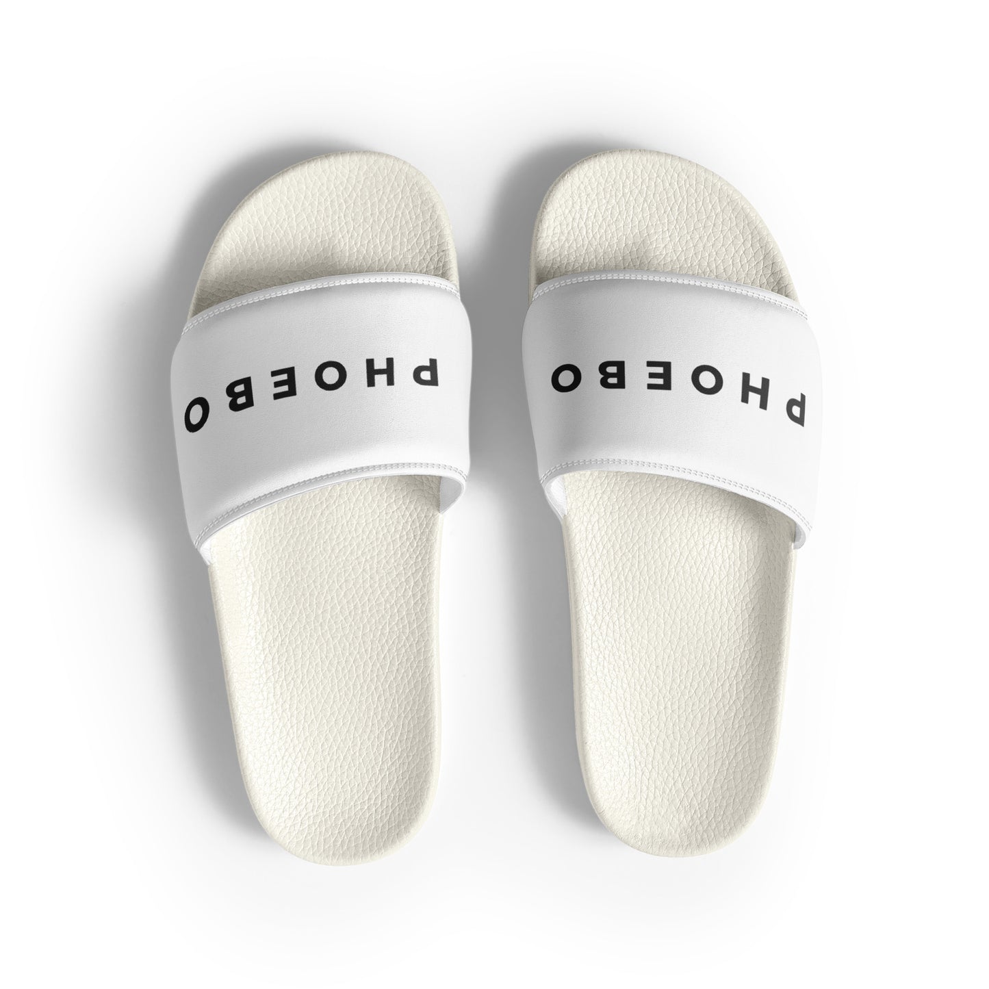 
                  
                    Phoebo White Women's slides | Black Print
                  
                