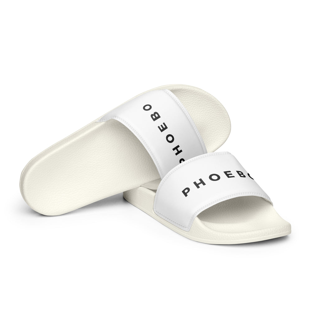 
                  
                    Phoebo White Women's slides | Black Print
                  
                