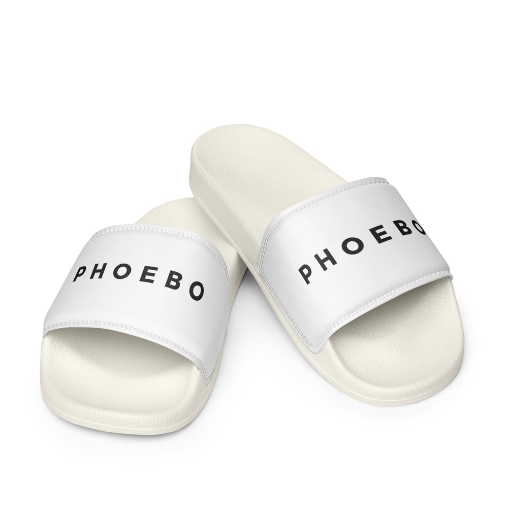 
                  
                    Phoebo White Women's slides | Black Print
                  
                