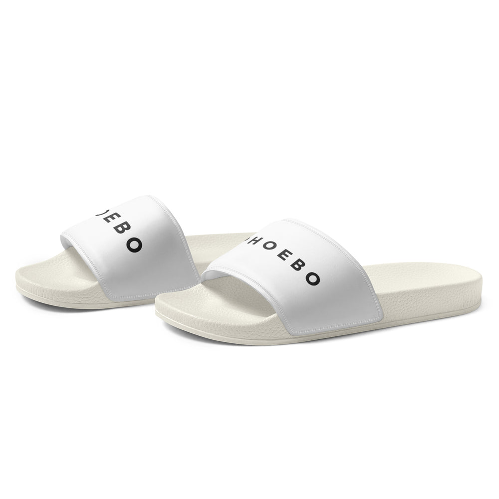 
                  
                    Phoebo White Women's slides | Black Print
                  
                