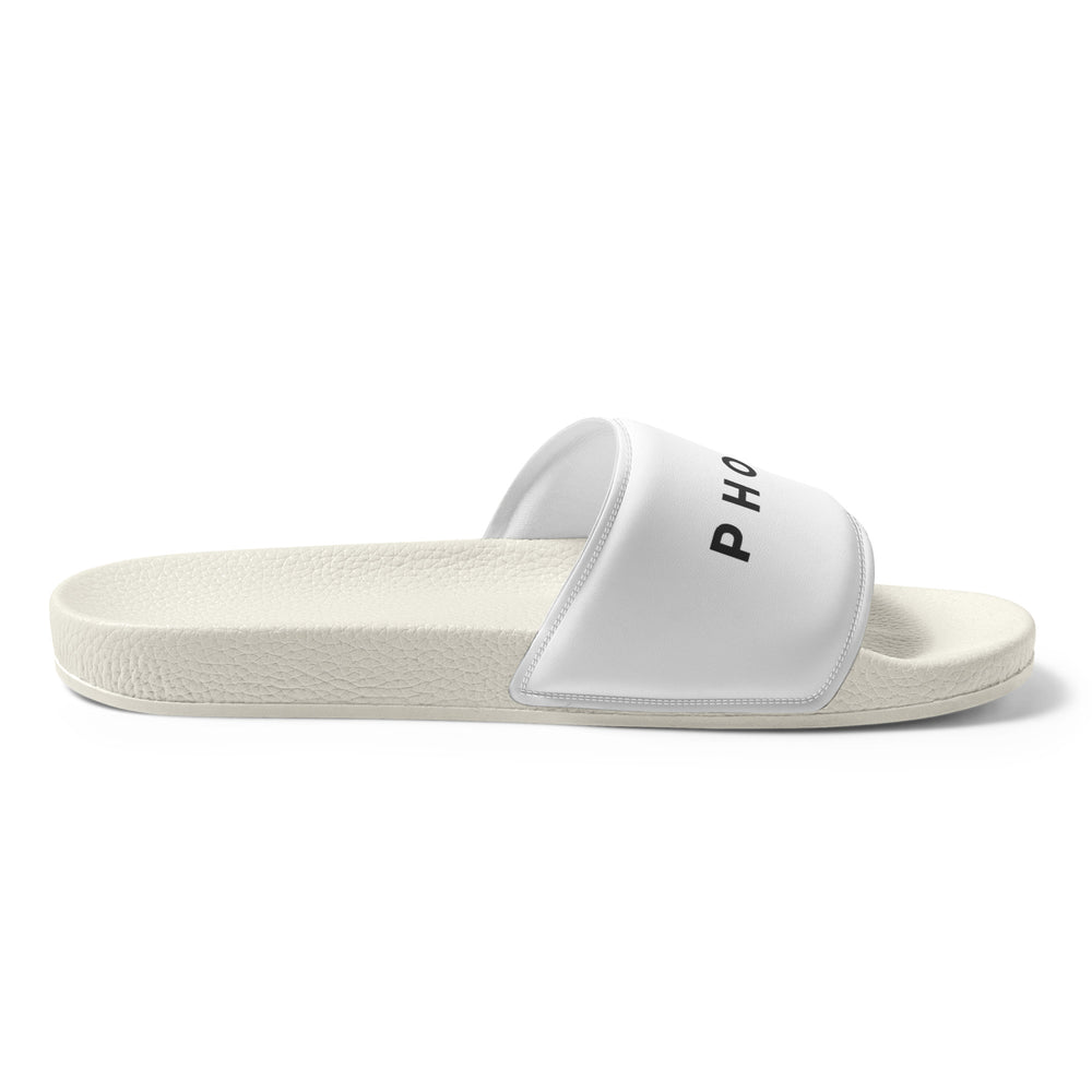 
                  
                    Phoebo White Women's slides | Black Print
                  
                