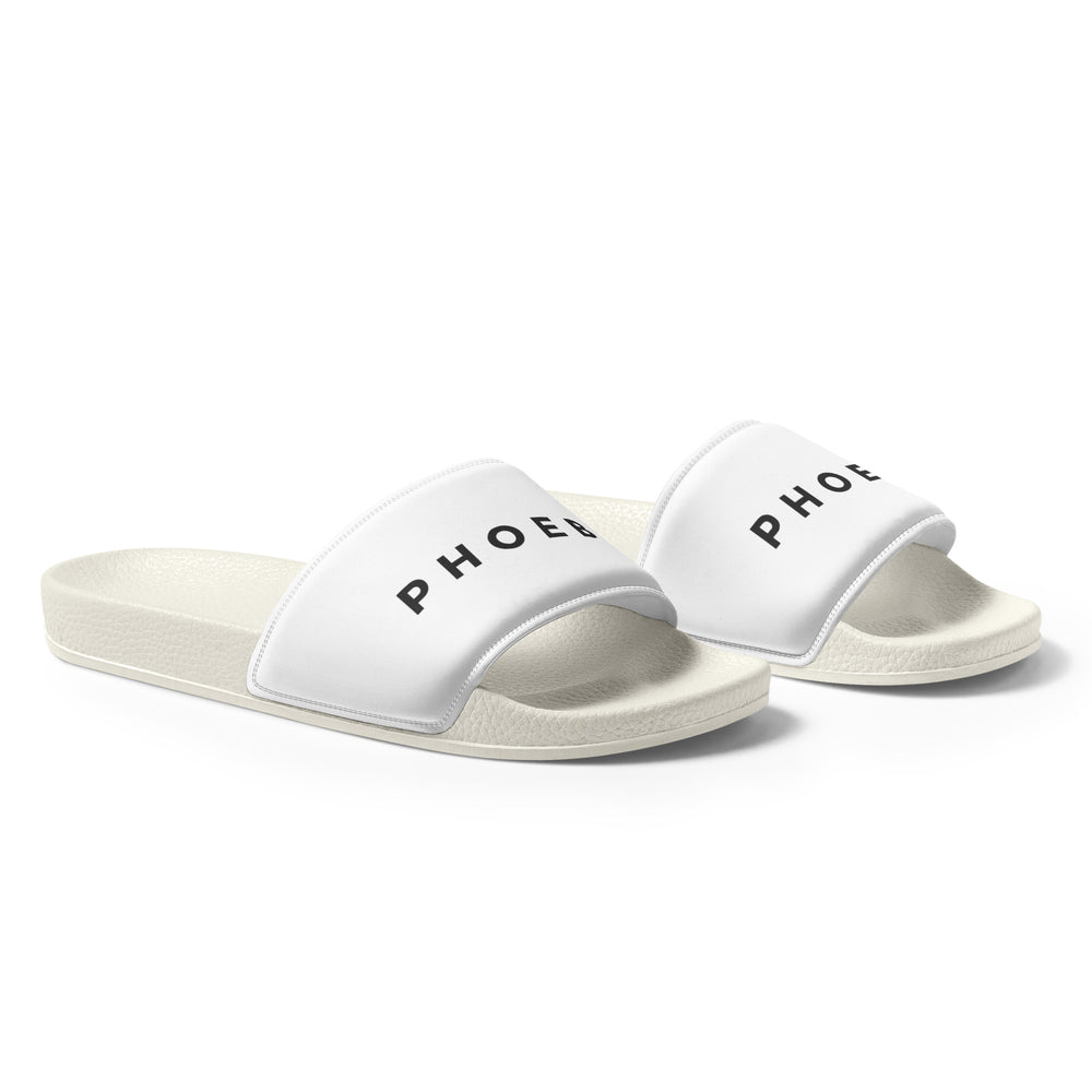 
                  
                    Phoebo White Women's slides | Black Print
                  
                